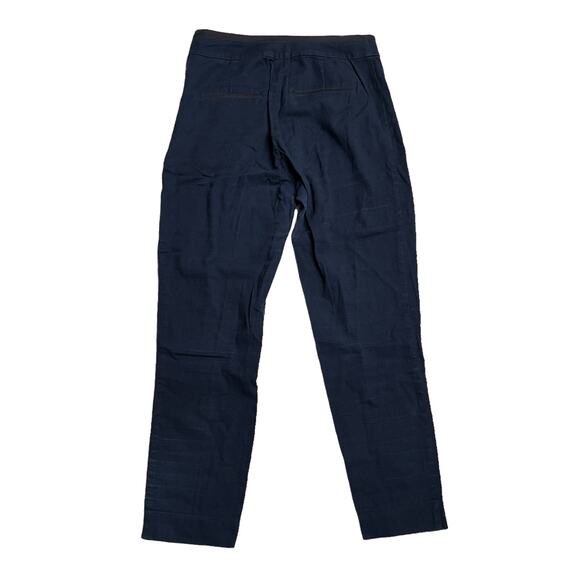 Anthropologie Cartonnier Navy Blue Charlie High Rise Straight Leg Pants Size 6 - Picture 2 of 13